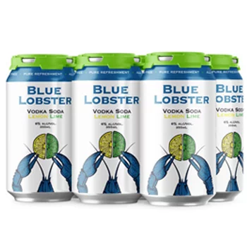 A product image for NS Spirit Co. – Blue Lobster Lemon Lime Vodka Soda 6pk