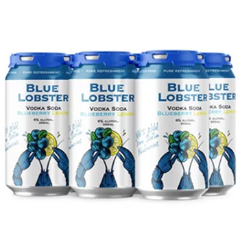 A product image for NS Spirit Co Blue Lobster Blueberry Lemon Vodka Soda 6pk