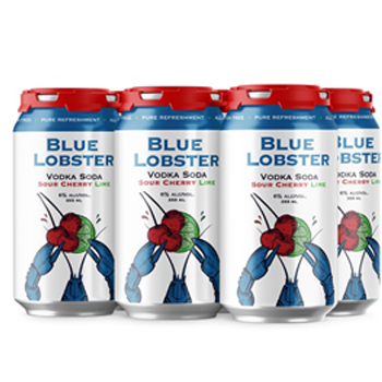 A product image for NS Spirit Co Blue Lobster Sour Cherry Lime Vodka Soda 6pk