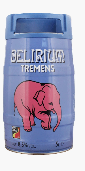 A product image for Huyghe Brewery – Delirium Tremens 5L Mini Keg