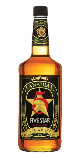 A product image for 5 Star Canadian Whisky 1.14L