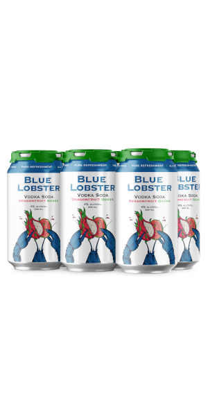 A product image for NS Spirit Co. Blue Lobster DRAGONFRUIT Soda 6pk