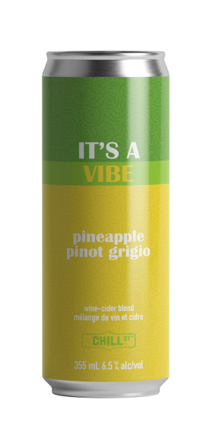 A product image for Chill St. – It’s a Vibe Pineapple Pinot Grigio Cider