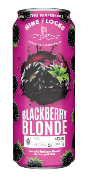 A product image for Nine Locks – Blackberry Blonde Ale