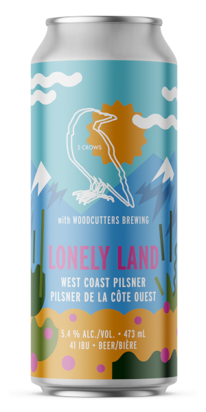 A product image for 2 Crows X Woodcutters Brewing – Lonely Land Pilsner