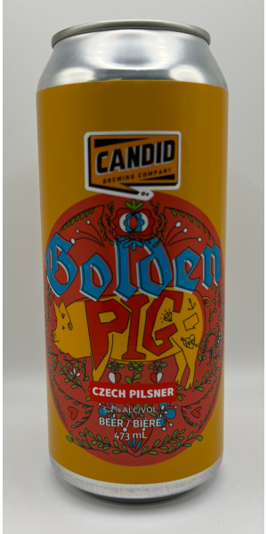 A product image for Candid – Golden Pig Pilsner
