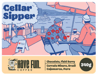 A product image for Bishop’s Cellar x Have Fun. Coffee – Cellar Sipper Blend