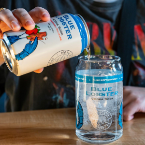 Product image for NS Spirit Co. - Blue Lobster Strawberry Rhubarb Vodka Soda 6pk