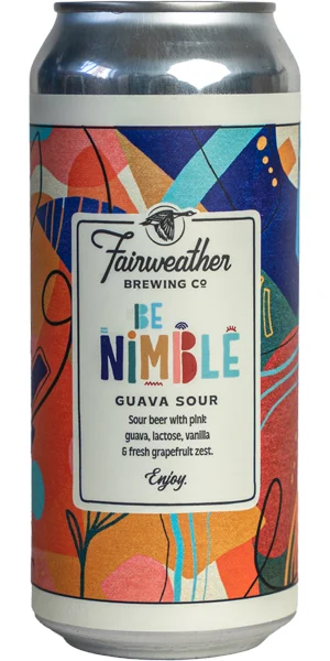 A product image for Fairweather Brewing – Be Nimble Guava Sour w/Lactose & Vanilla