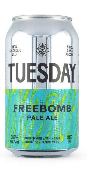 A product image for Tuesday Brewing – Freebomb Non-Alc Pale Ale