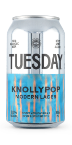 Product image for Tuesday Brewing - Knollypop Non-Alc Lager